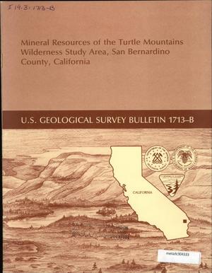 Primary view of object titled 'Mineral Resources of the Turtle Mountains Wilderness Study Area, San Bernardino County, California'.