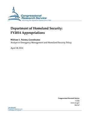 Department of Homeland Security: FY2014 Appropriations