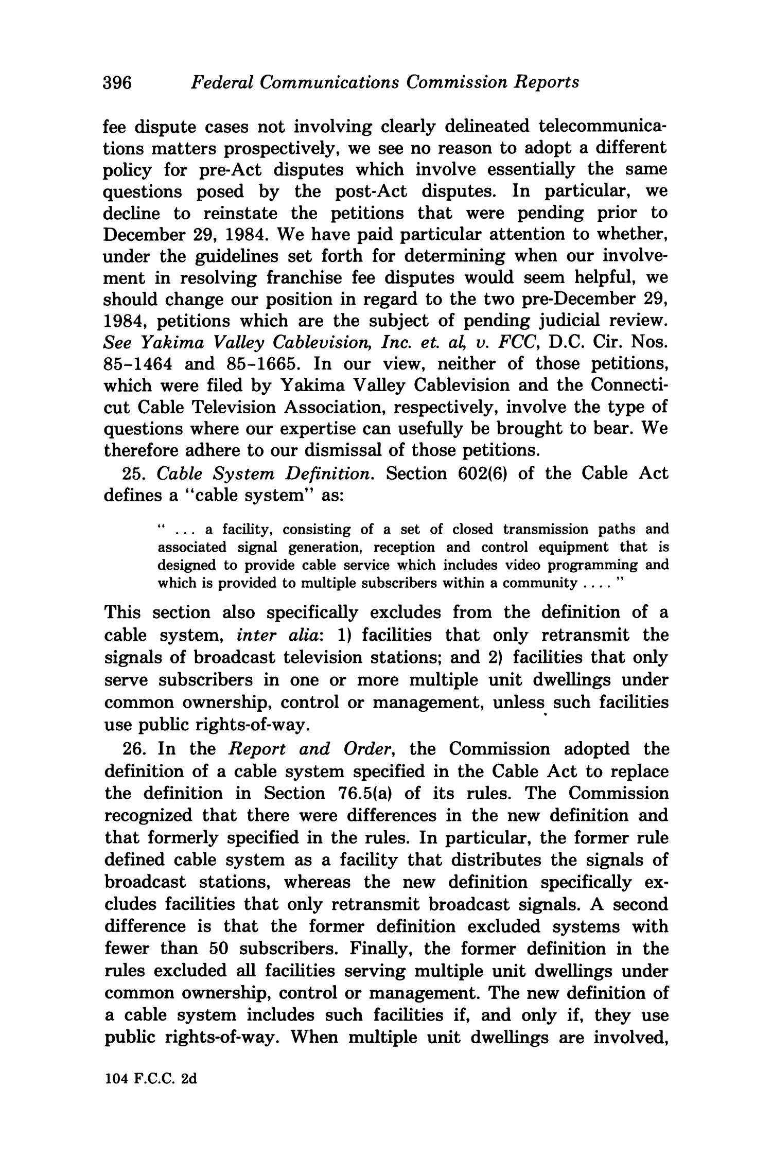 FCC Reports, Second Series, Volume 104, Number 2, Pages 375 to 719, August 1986
                                                
                                                    396
                                                