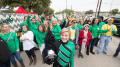 Photograph: [Students in UNT Homecoming parade]