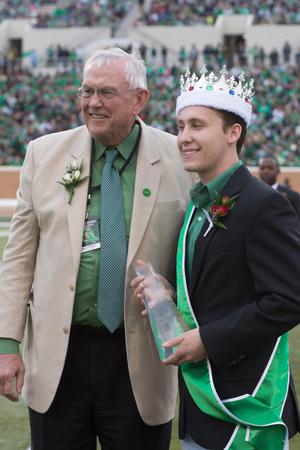 [V. Lane Rawlins with UNT Homecoming King]