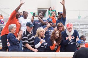 [UTEP fans at UNT Homecoming]