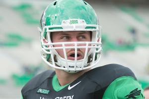 [UNT Mean Green football player]