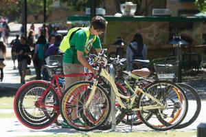 [Bicycles on UNT campus]
