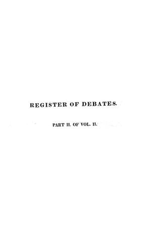 Primary view of Register of Debates in Congress, Comprising the Leading Debates and Incidents of the First Session of the Nineteenth Congress