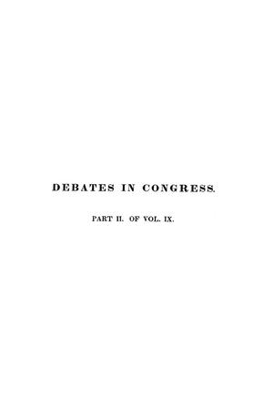 Primary view of object titled 'Register of Debates in Congress, Comprising the Leading Debates and Incidents of the Second Session of the Twenty-Second Congress'.