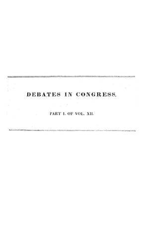 Register of Debates in Congress, Comprising the Leading Debates and Incidents of the First Session of the Twenty-Fourth Congress