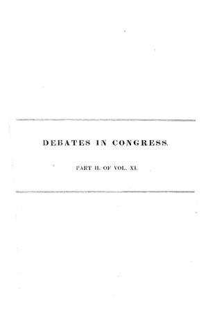 Primary view of object titled 'Register of Debates in Congress, Comprising the Leading Debates and Incidents of the Second Session of the Twenty-Third Congress'.