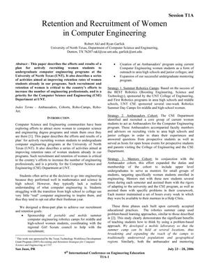 Retention and Recruitment of Women in Computer Engineering