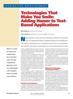 Technologies That Make You Smile: Adding Humor to Text-Based Applications