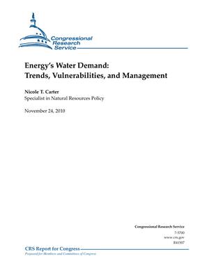 Primary view of object titled 'Energy's Water Demand: Trends, Vulnerabilities, and Management'.