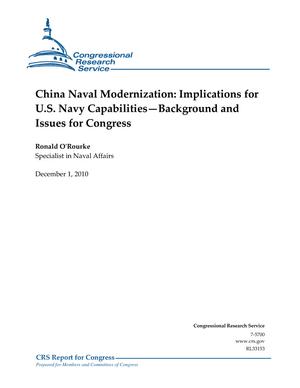 China Naval Modernization: Implications for U.S. Navy Capabilities-Background and Issues for Congress