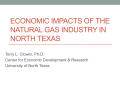 Primary view of Economic Impacts of the Natural Gas Industry in North Texas