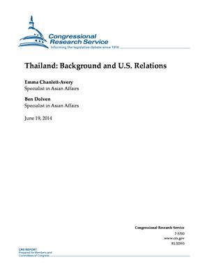 Primary view of object titled 'Thailand: Background and U.S. Relations'.