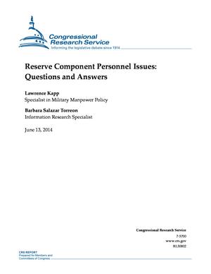 Reserve Component Personnel Issues: Questions and Answers