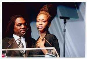 [Curtis King on Stage with Erykah Badu]