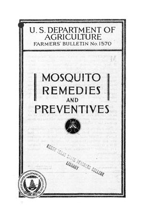 Primary view of object titled 'Mosquito remedies and preventives.'.