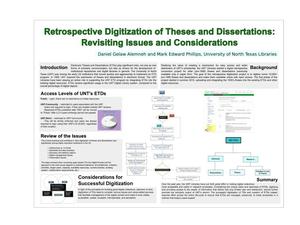 Primary view of object titled 'Retrospective Digitization of Theses and Dissertations: Revisiting Issues and Considerations'.