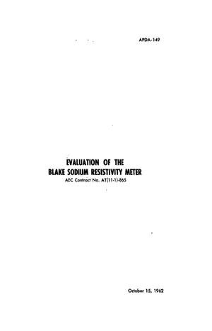 Evaluation of the Blake Sodium Resistivity Meter