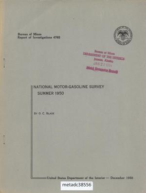 National Motor-Gasoline Survey: Summer 1950