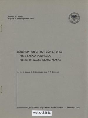 Beneficiation of Iron-Copper Ores from Kasaan Peninsula, Prince of Wales Island, Alaska