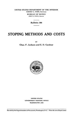 Stoping Methods and Costs