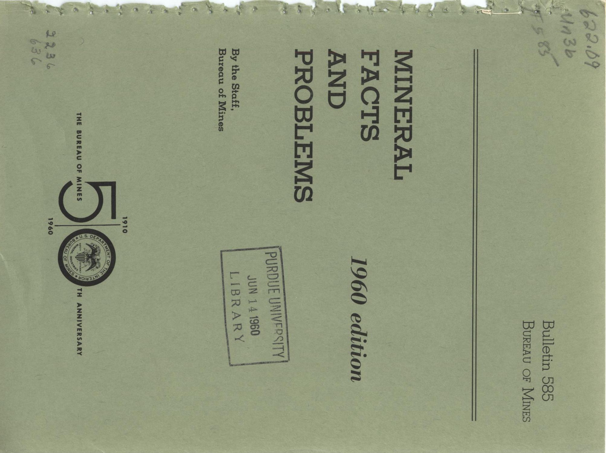 Mineral Facts and Problems: 1960 Edition
                                                
                                                    Front Cover
                                                