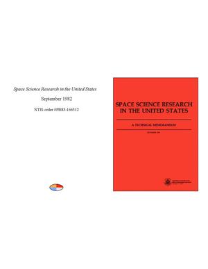 Space Science Research in the United States