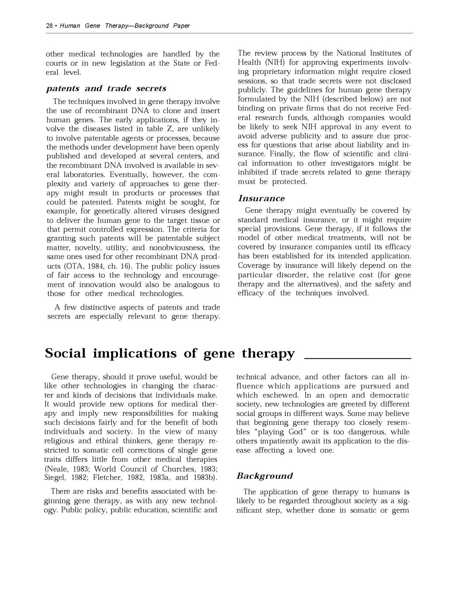 Human Gene Therapy Essay