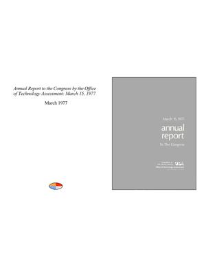 Primary view of object titled 'Annual Report to the Congress by the Office of Technology Assessment: March 15, 1977'.