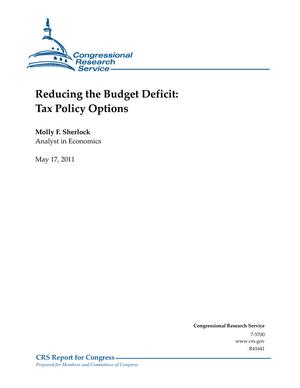 Reducing the Budget Deficit: Tax Policy Options