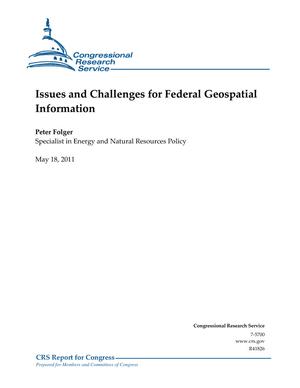 Issues and Challenges for Federal Geospatial Information