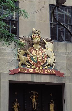 British Coat of Arms at Rockefeller Center, New York