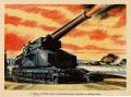 Thumbnail image of item number 1 in: 'A battery of Britain's giant coastal-defence guns mounted on railway trucks.'.