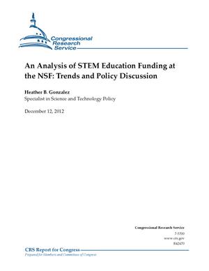 An Analysis of STEM Education Funding at the NSF: Trends and Policy Discussion