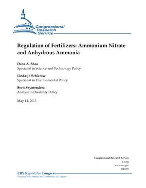Regulation of Fertilizers: Ammonium Nitrate and Anhydrous Ammonia