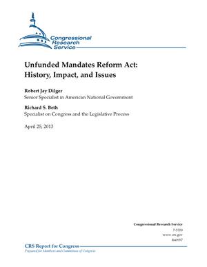 Unfunded Mandates Reform Act: History, Impact, and Issues