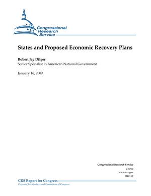 States and Proposed Economic Recovery Plans
