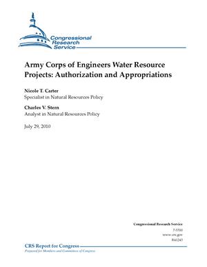 Army Corps of Engineers Water Resource Projects: Authorization and Appropriations