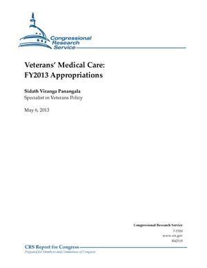 Veterans' Medical Care: FY2013 Appropriations