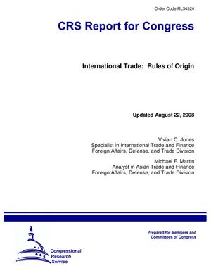 International Trade: Rules of Origin