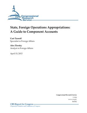 State, Foreign Operations Appropriations: A Guide to Component Accounts