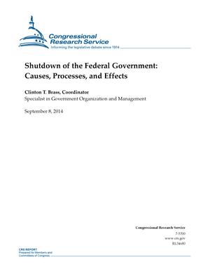 Shutdown of the Federal Government: Causes, Processes, and Effects