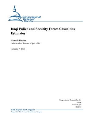 Iraqi Police and Security Forces Casualties Estimates