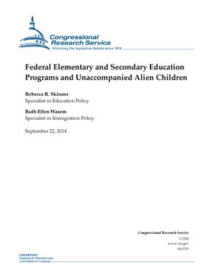 Federal Elementary and Secondary Education Programs and Unaccompanied Alien Children