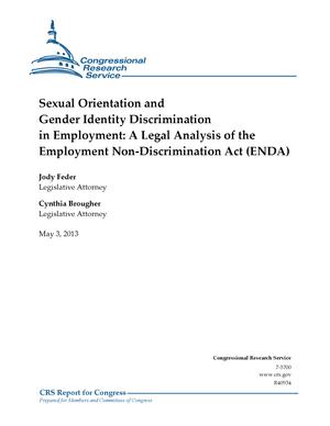 Primary view of object titled 'Sexual Orientation and Gender Identity Discrimination in Employment: A Legal Analysis of the Employment Non-Discrimination Act (ENDA)'.