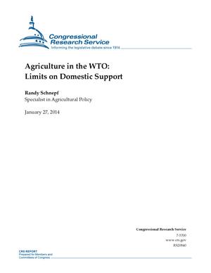 Agriculture in the WTO: Limits on Domestic Support