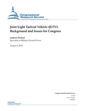 Joint Light Tactical Vehicle (JLTV): Background and Issues for Congress