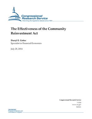 The Effectiveness of the Community Reinvestment Act
