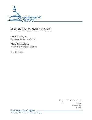 Primary view of object titled 'Assistance to North Korea'.
